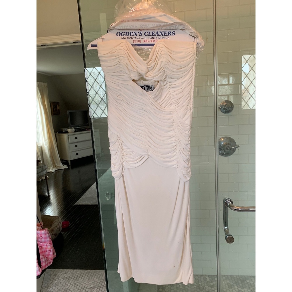 VICKY TIEL VINTAGE HAUTE COUTURE STRAPLESS DRESS